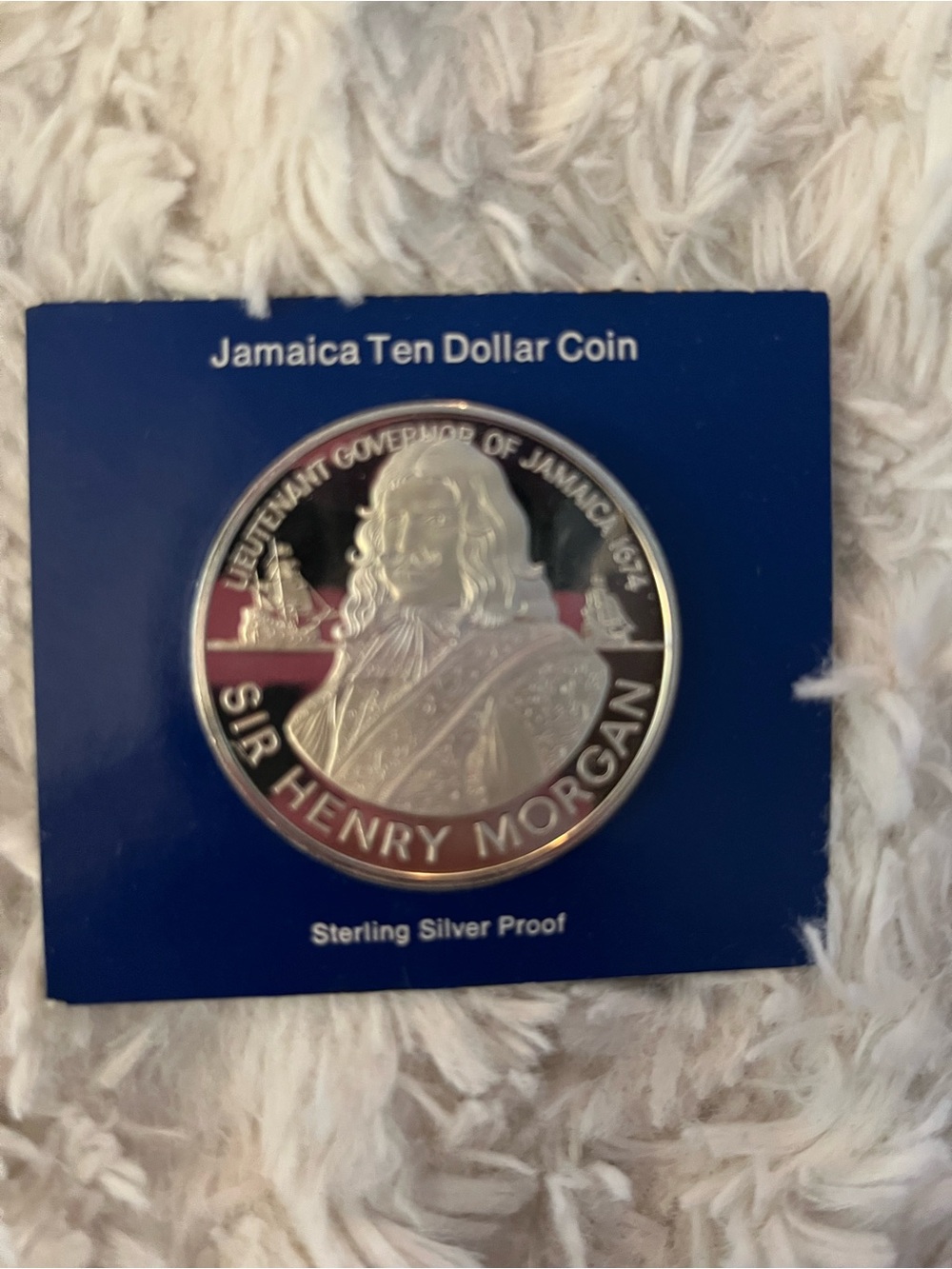 Sterling Silver Sir Henry Morgan Commemorative Coin - Black & Silver